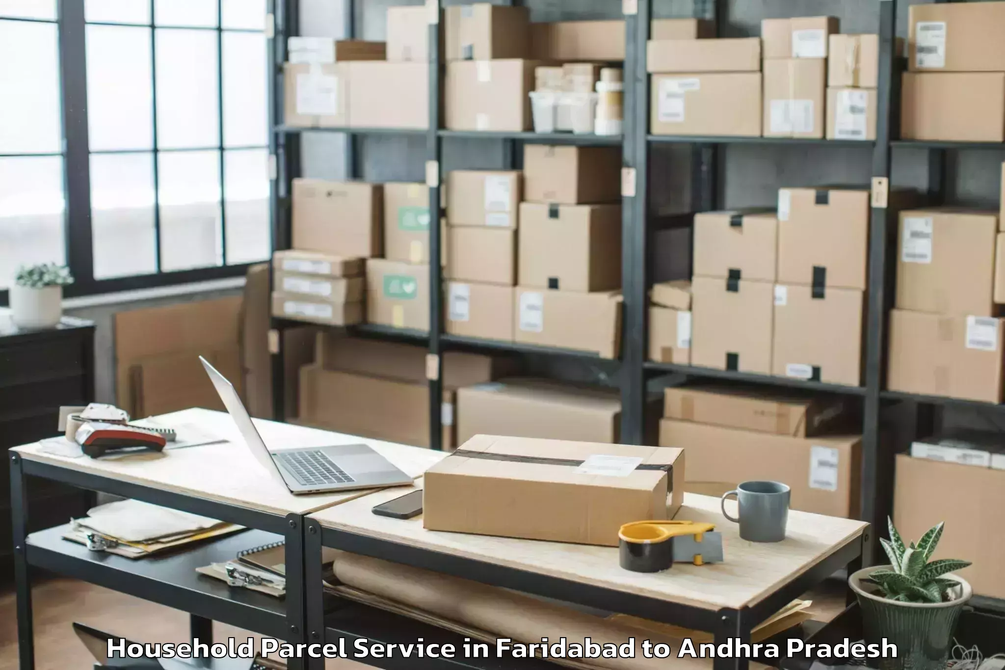 Book Faridabad to Peddaraveedu Household Parcel Online